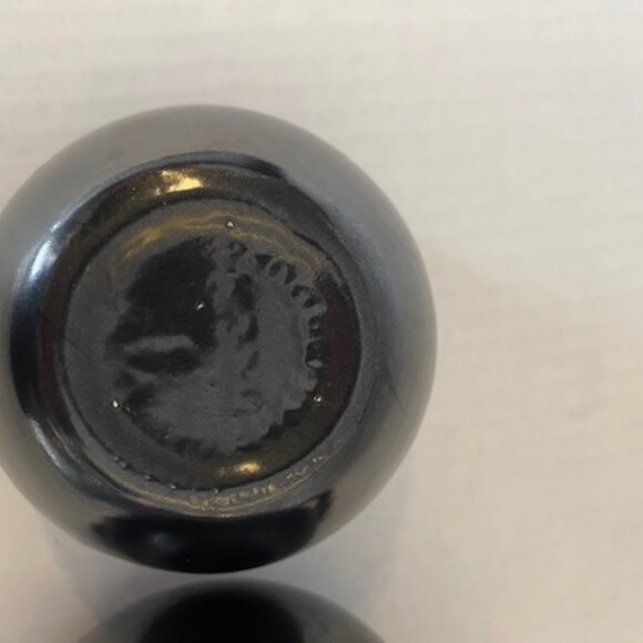 Villeroy and Boch Black and Gold Creamer and Sugar bowl. Vintage. Luxembourg - Picture 9 of 12